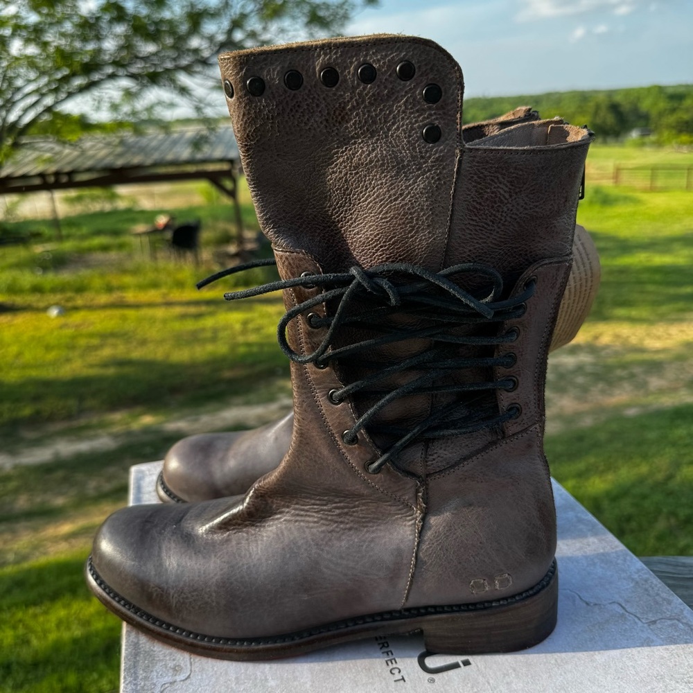 Bed Stu Fen Lace-Up Heeled Boots